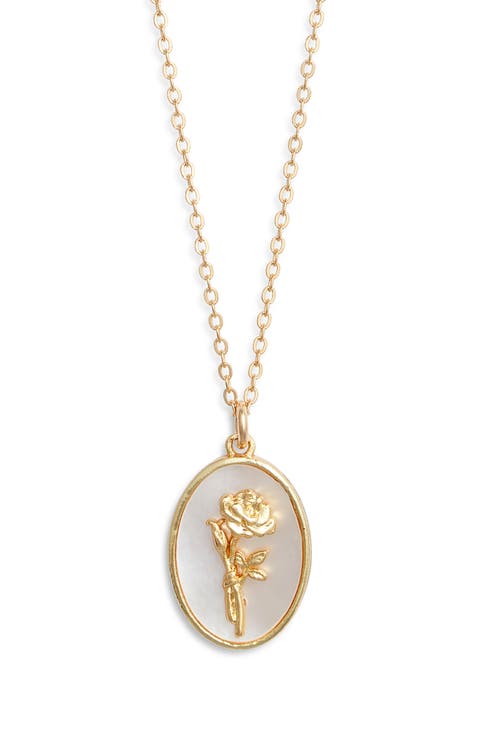 Katrina Birth Flower Pendant Necklace