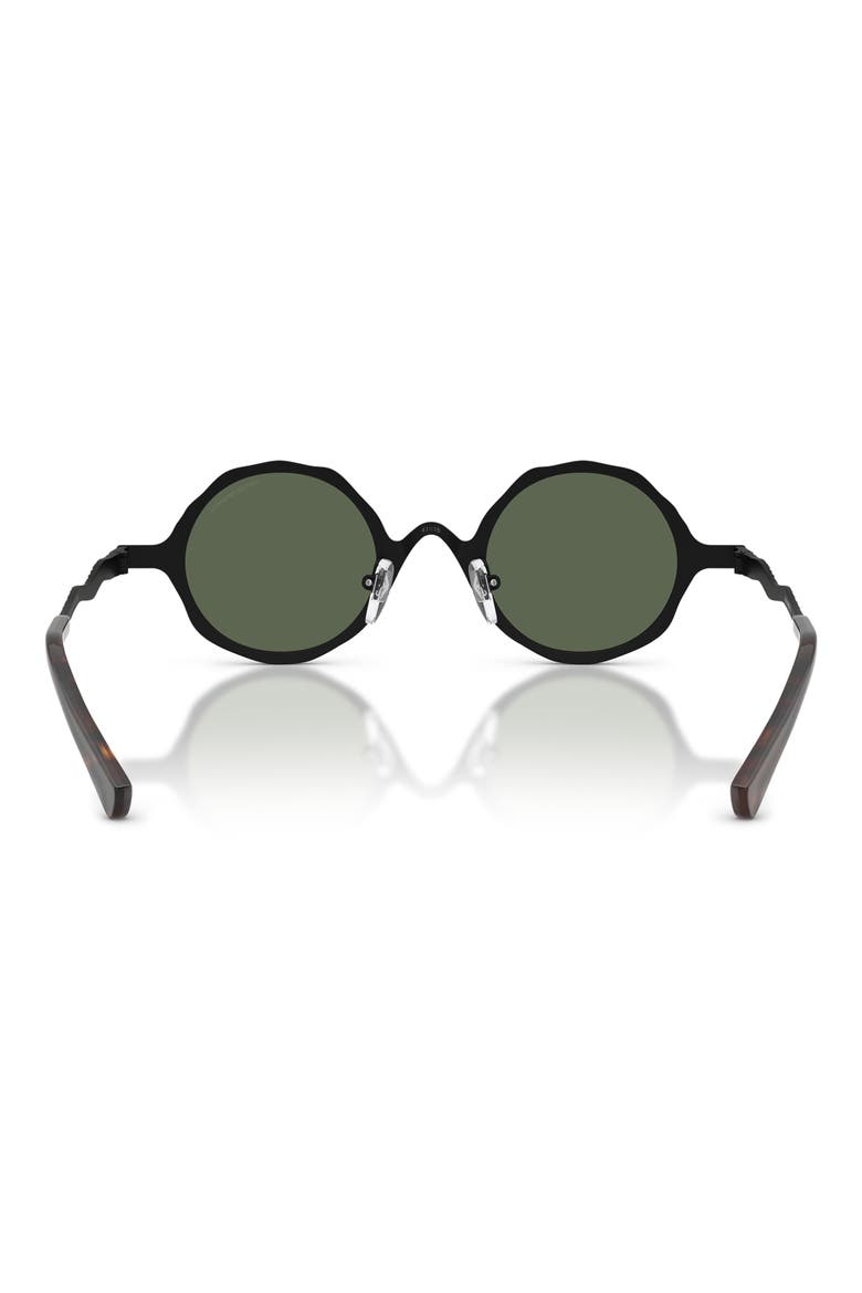 41mm Round Sunglasses, Alternate, color, MATTE BLACK/ DARK GREEN
