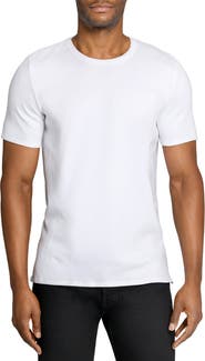 W.R.K Asher White Slub Stretch Cotton & Modal T-Shirt