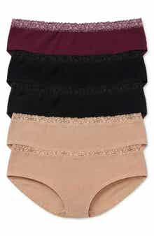 Finishing Touch 5-Pack Lace Trim Hipster Panties