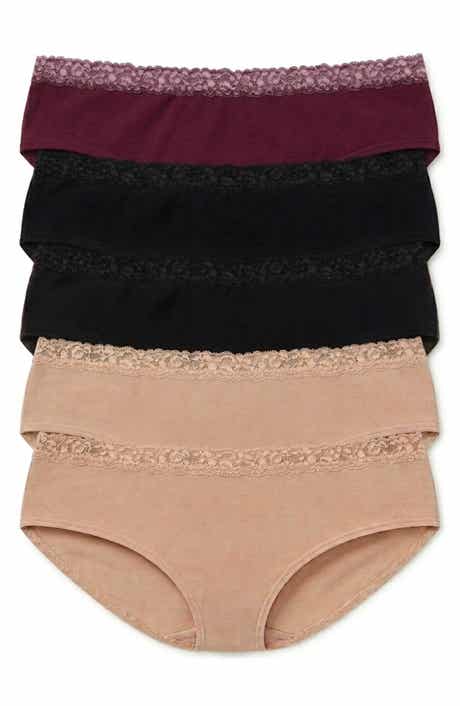 Finishing Touch 5-Pack Lace Trim Hipster Panties