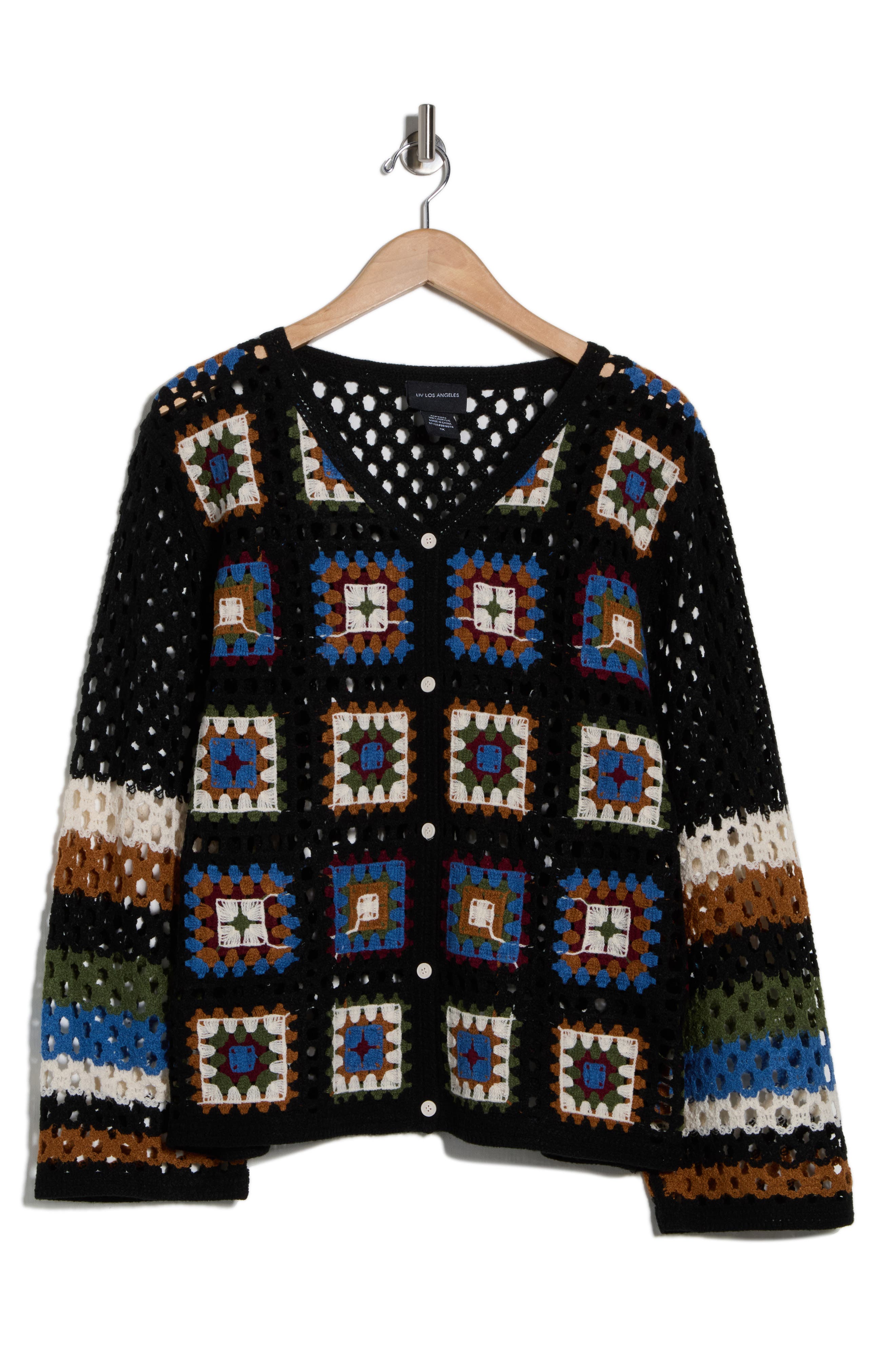 Forgotten Grace Crochet Square Cardigan