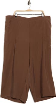 MAX STUDIO Brushed Twill Crop Wide Leg Pants