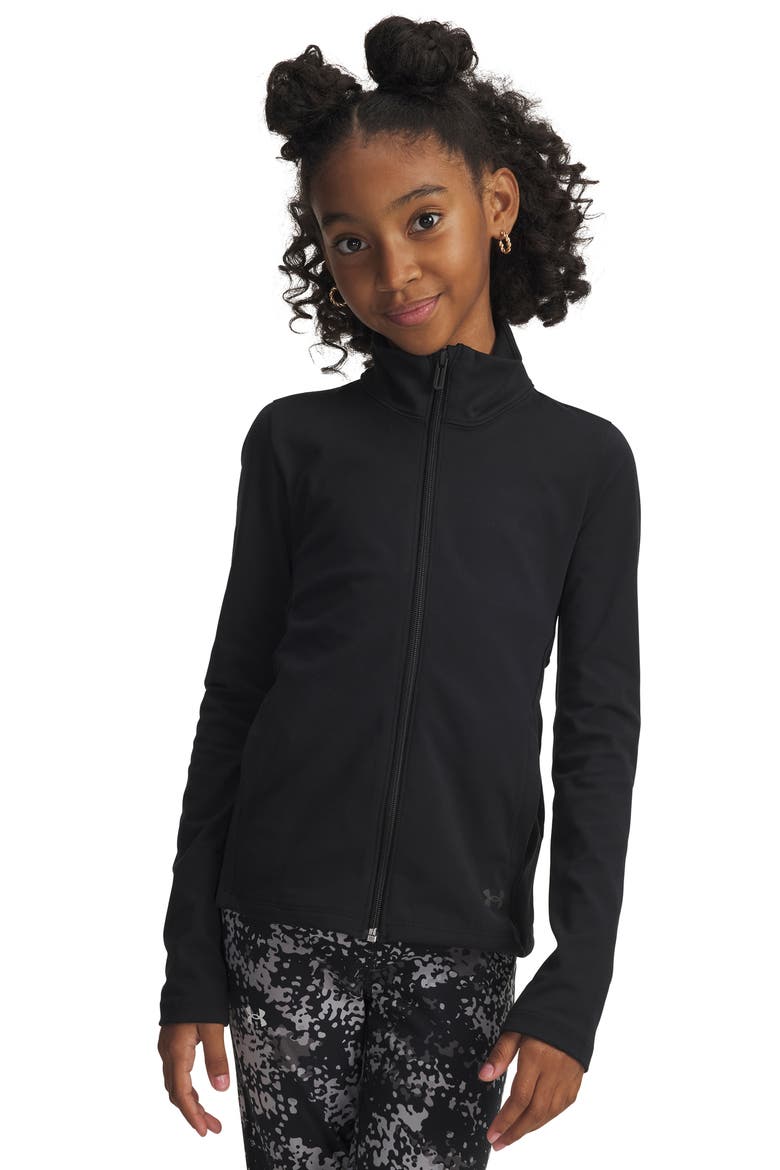 Kids' Motion Zip Front Jacket, Alternate, color, BLACK