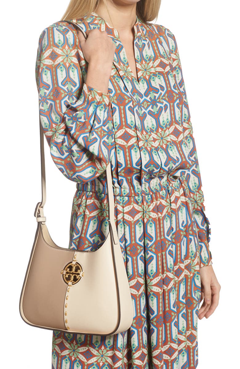 Tory Burch Miller Colorblock Small Leather Crossbody Bag, Alternate, color,