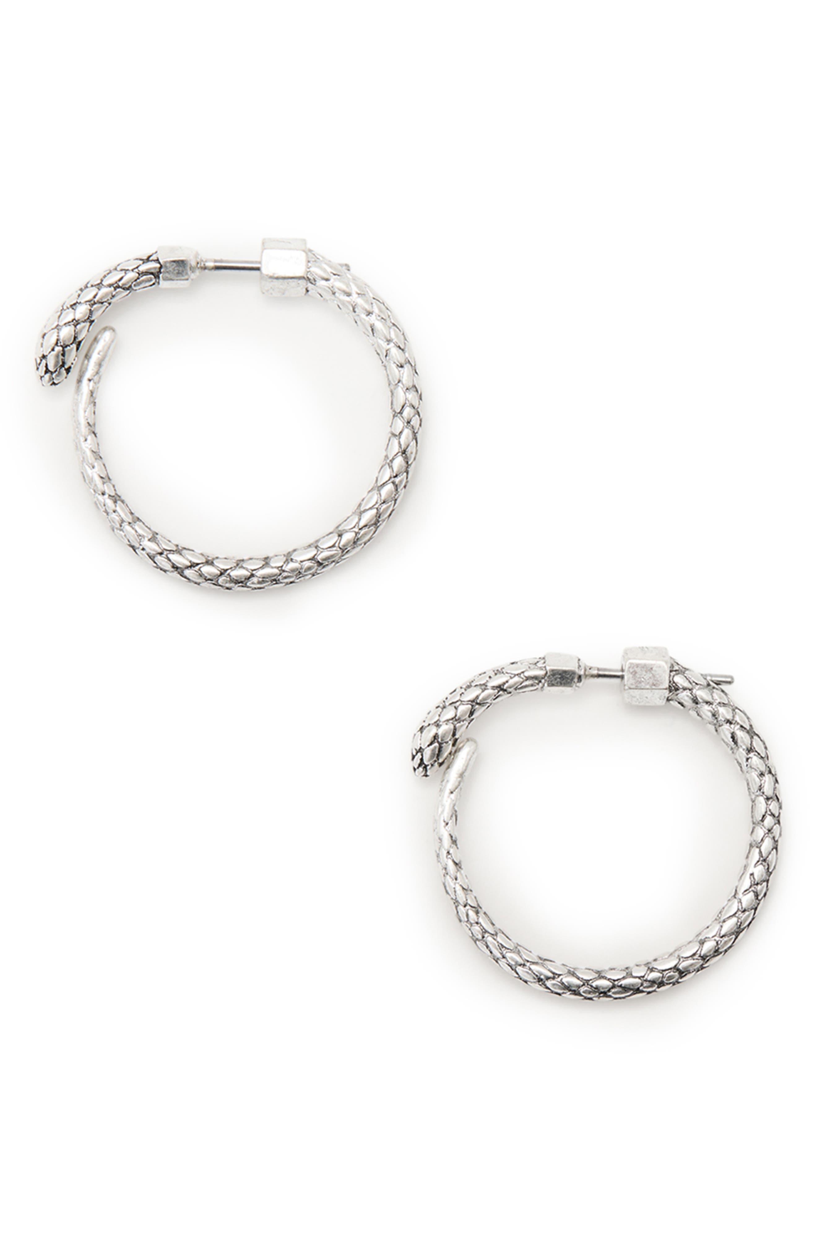 AllSaints Serpent Hoop Earrings