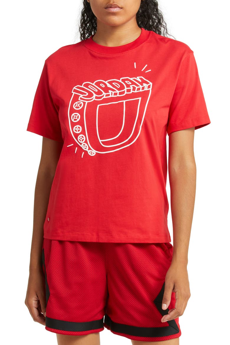Women's Flight Graphic Tee, Main, color, FIRE RED