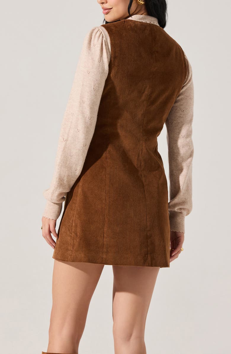 ASTR the Label Gisselle Corduroy Minidress, Alternate, color, Camel