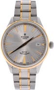Pre-Owned Tudor Style Automatic Watch Stainless Steel and Yellow Gold 38