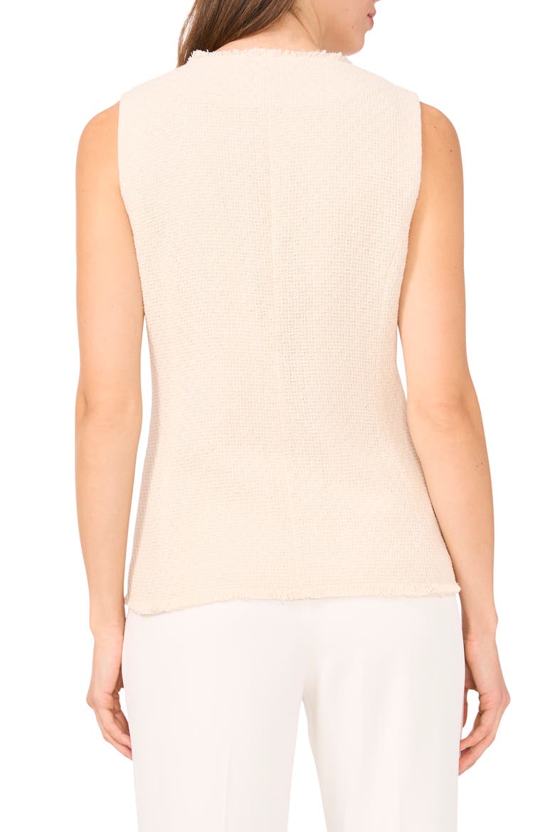 Tweed Square Neck Vest, Alternate, color, ALMOND MILK