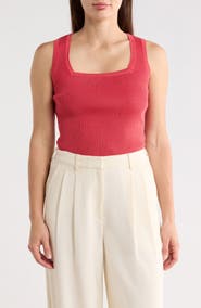 T Tahari Square Neck Tank