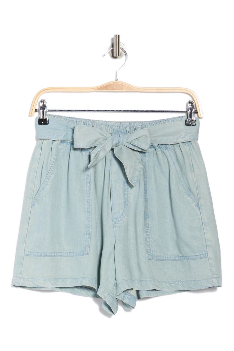 Atlanta Bow Tied Chambray Shorts, Alternate, color, INDIGO PALE BLUE WASH