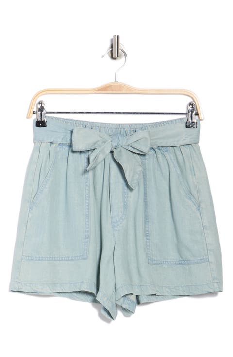 Atlanta Bow Tied Chambray Shorts