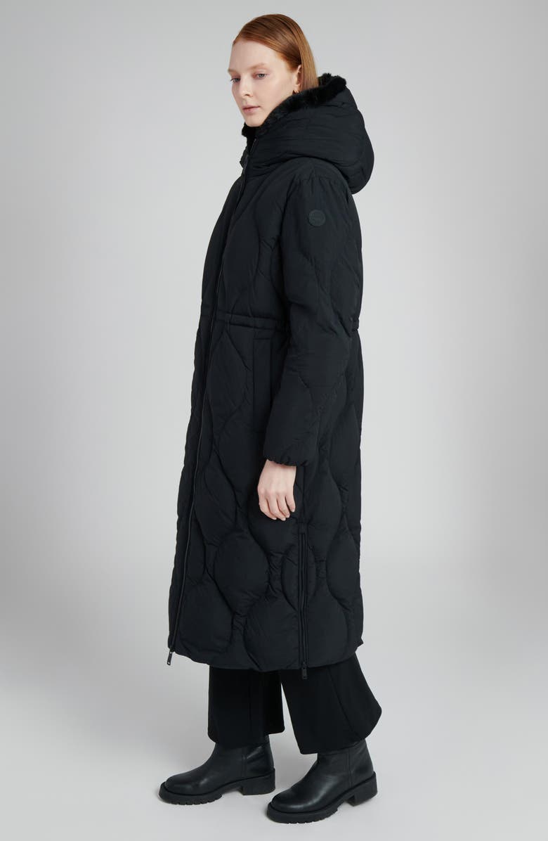 The Recycled Planet Company Kir Quilted Down Puffer Jacket with Faux Fur Trim, Alternate, color, 