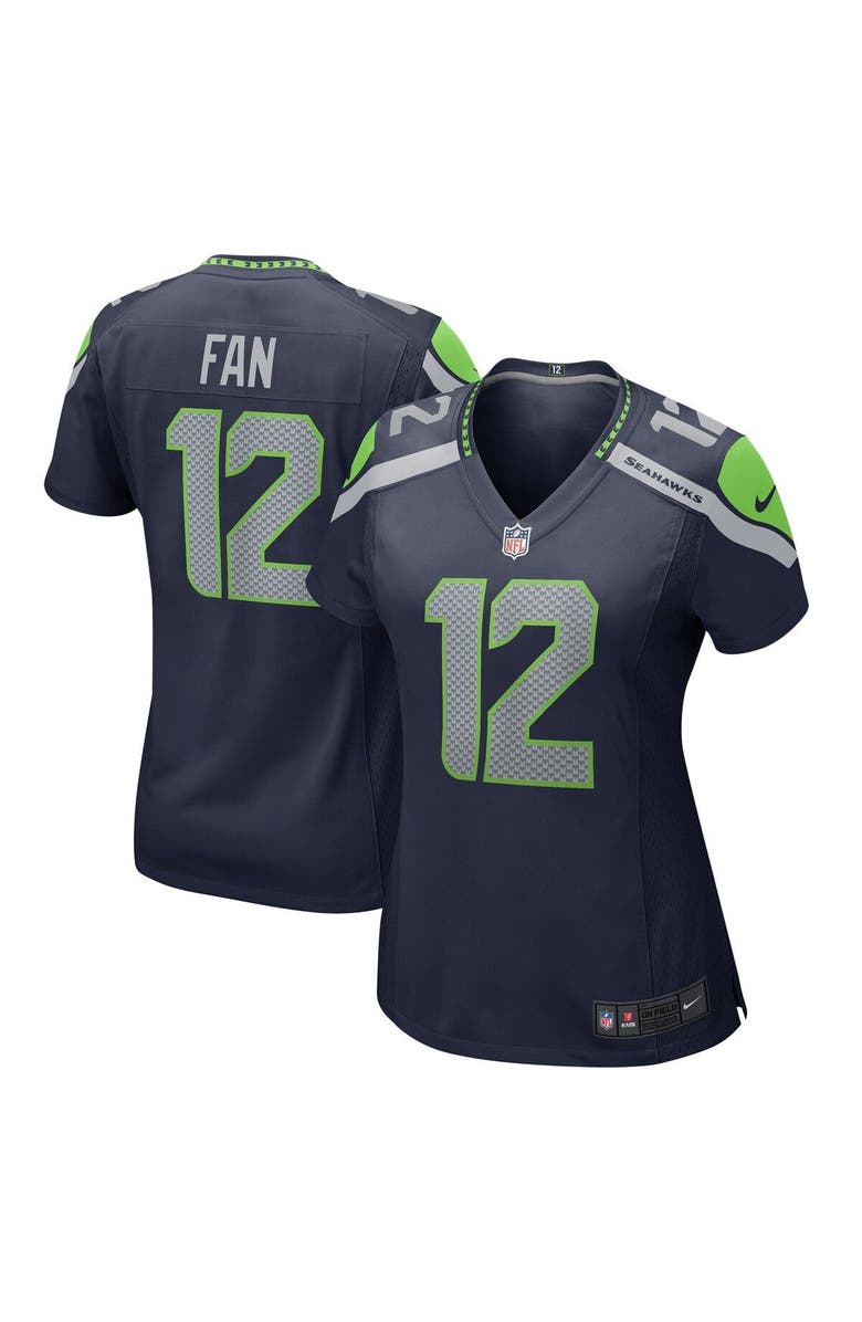 Nike Women's Nike 12s Navy Seattle Seahawks Player Jersey, Main, color, Navy