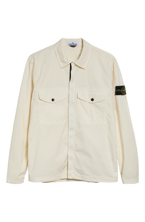 Stretch Organic Cotton Twill Overshirt