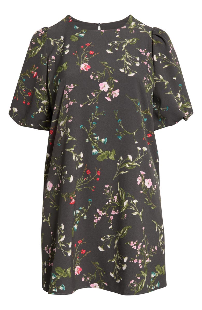 SUGARLIPS Morrigan Bubble Sleeve Shift Dress, Main, color, Green-Multi