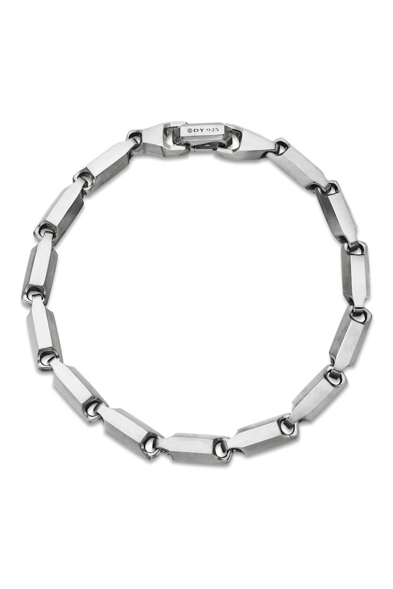 Faceted Link Bracelet, 3mm, Alternate, color, STERLING SILVER