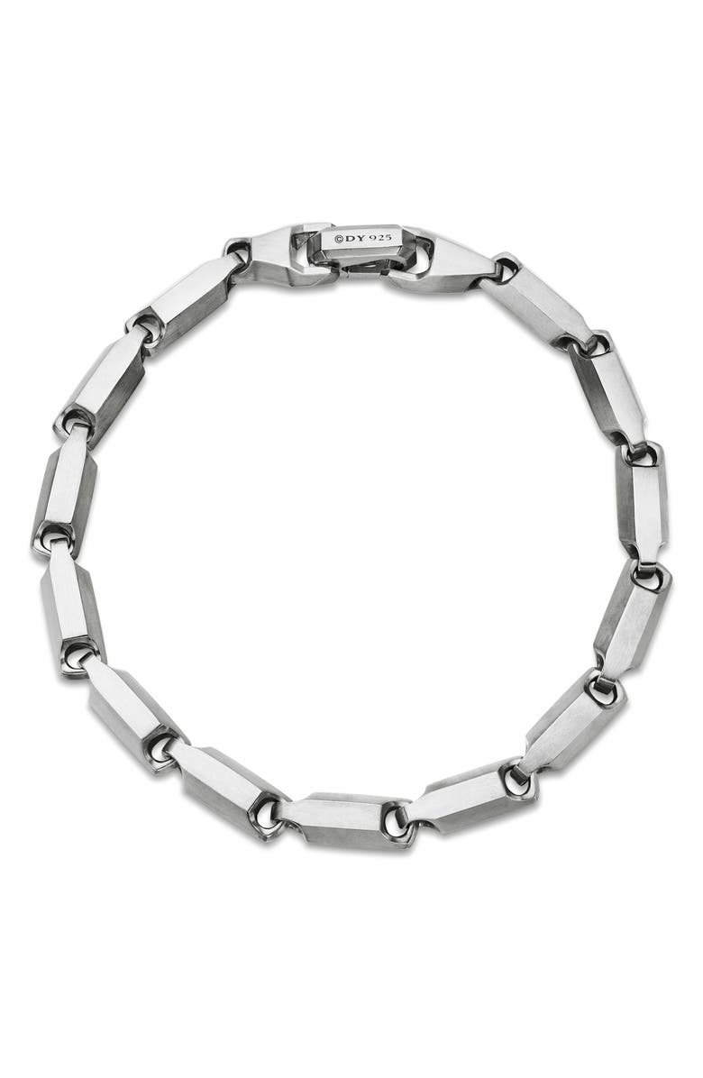 David Yurman Faceted Link Bracelet, 3mm, Alternate, color, Sterling Silver