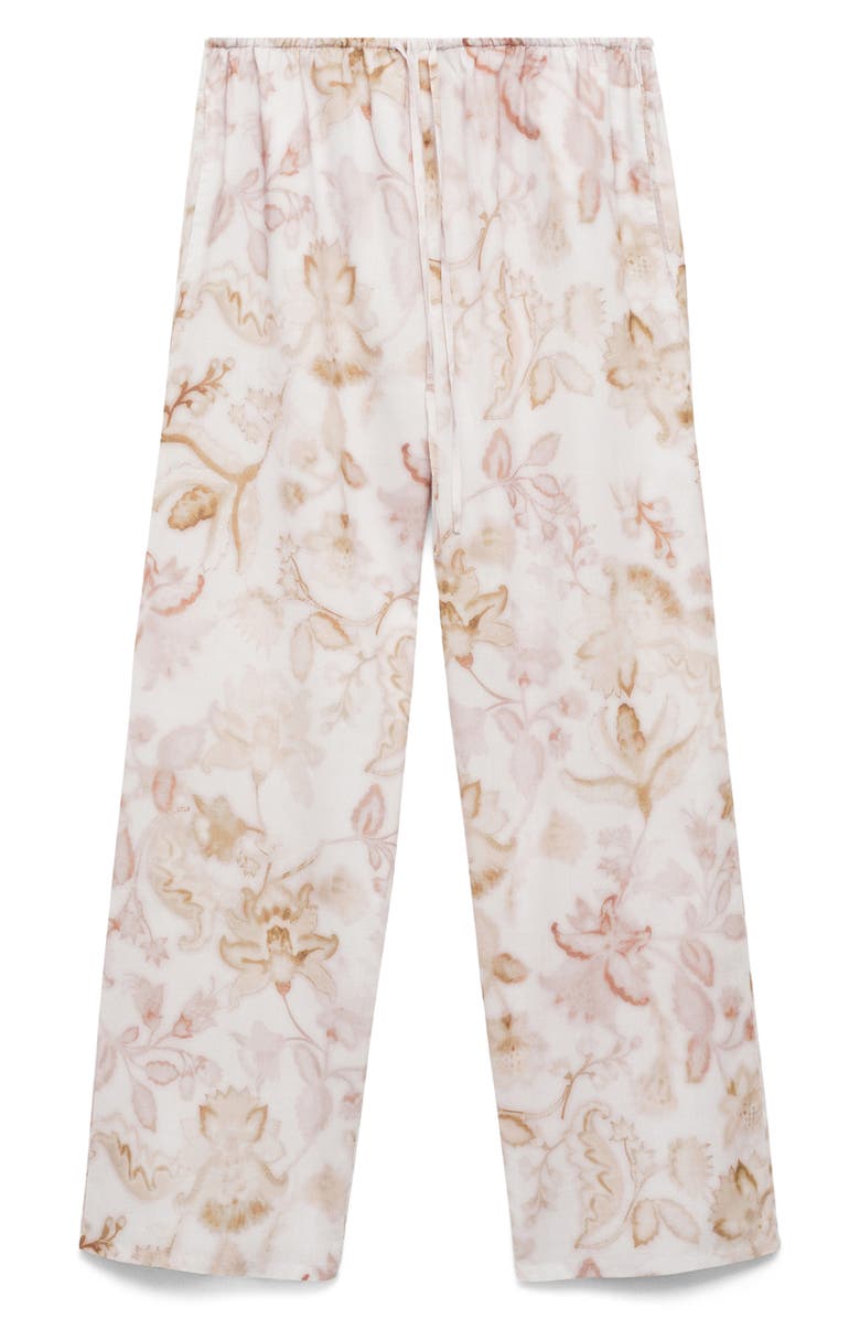MANGO Floral Pajama Pants, Alternate, color, 