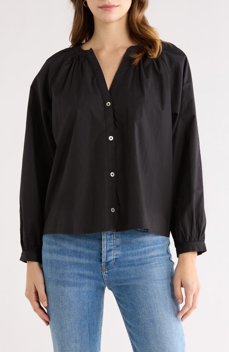 Rails Beas Button-Up Top, Main, color, Black