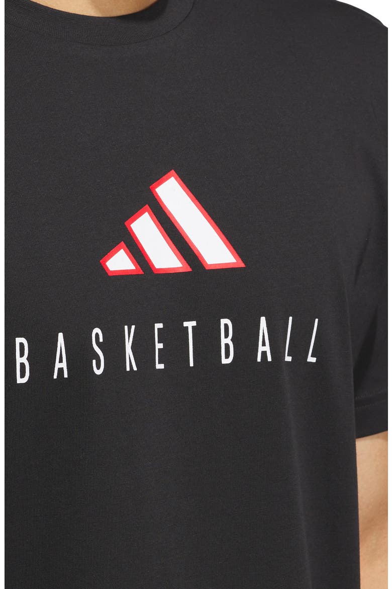 Worldwide Hoops Cotton Blend Graphic Tee, Alternate, color, BLACK