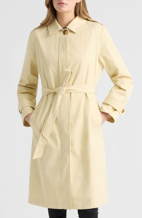 Belted Canvas Trench Coat