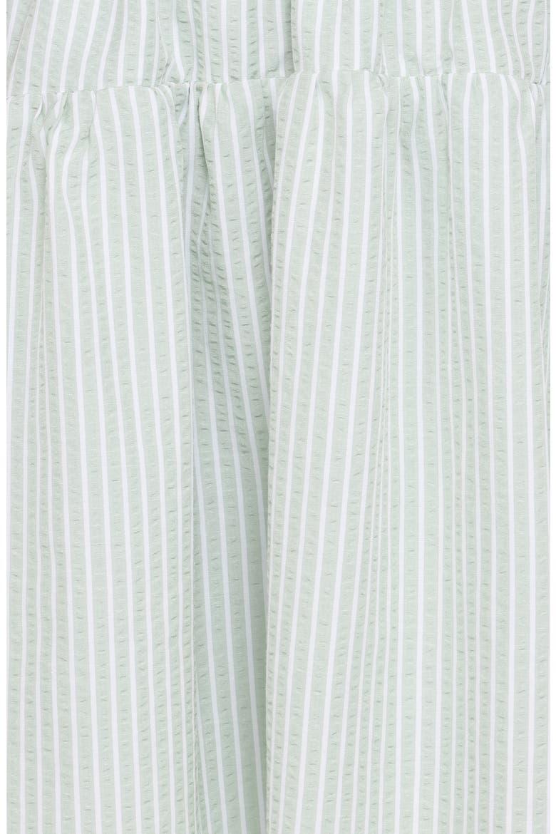 Makayla Smocked Fit & Flare Minidress, Alternate, color, GREEN STRIPE