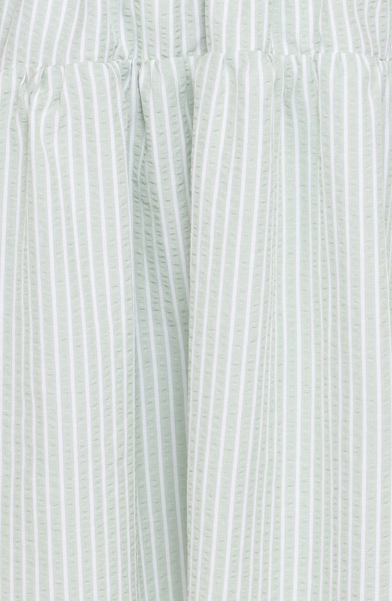 Petal & Pup Makayla Smocked Fit & Flare Minidress, Alternate, color, Green Stripe