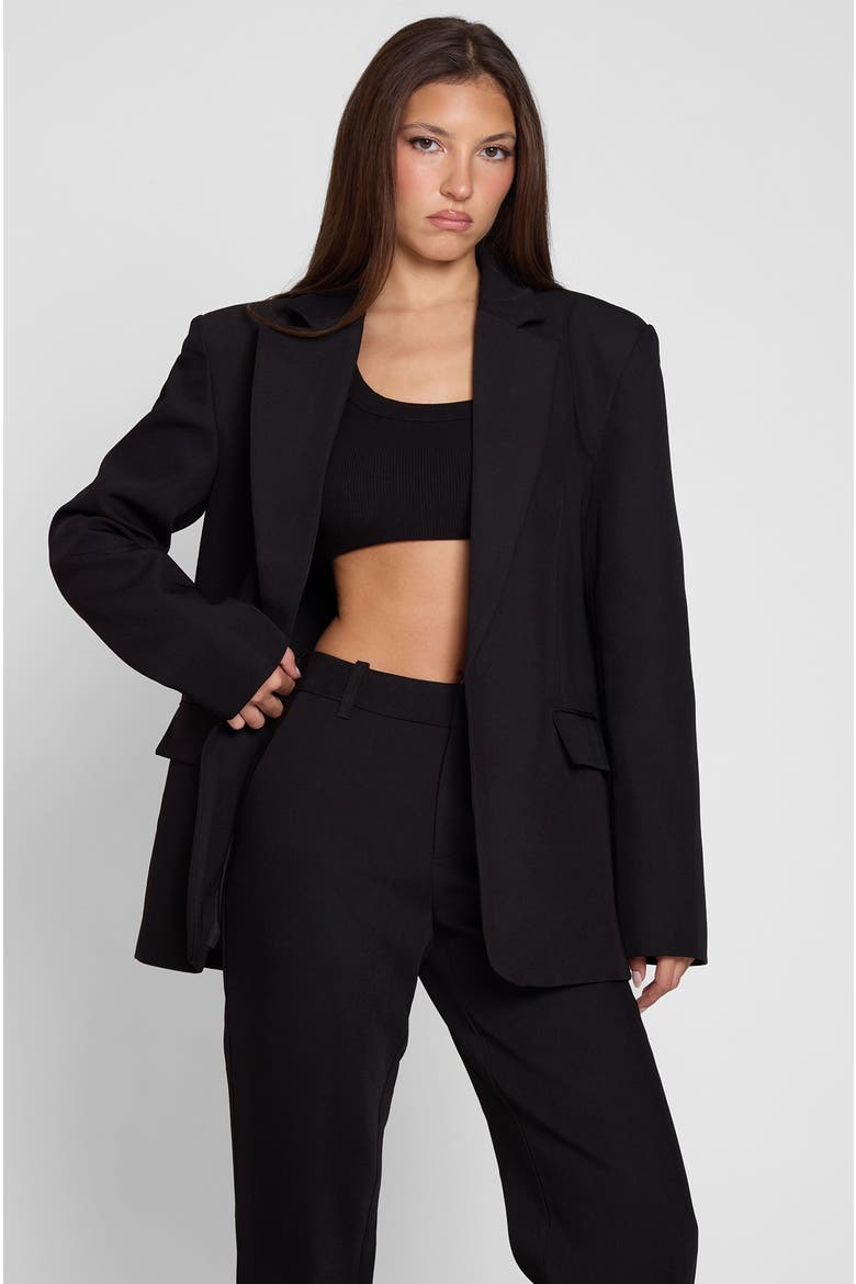 Classic Column Oversized Blazer, Alternate, color, Black