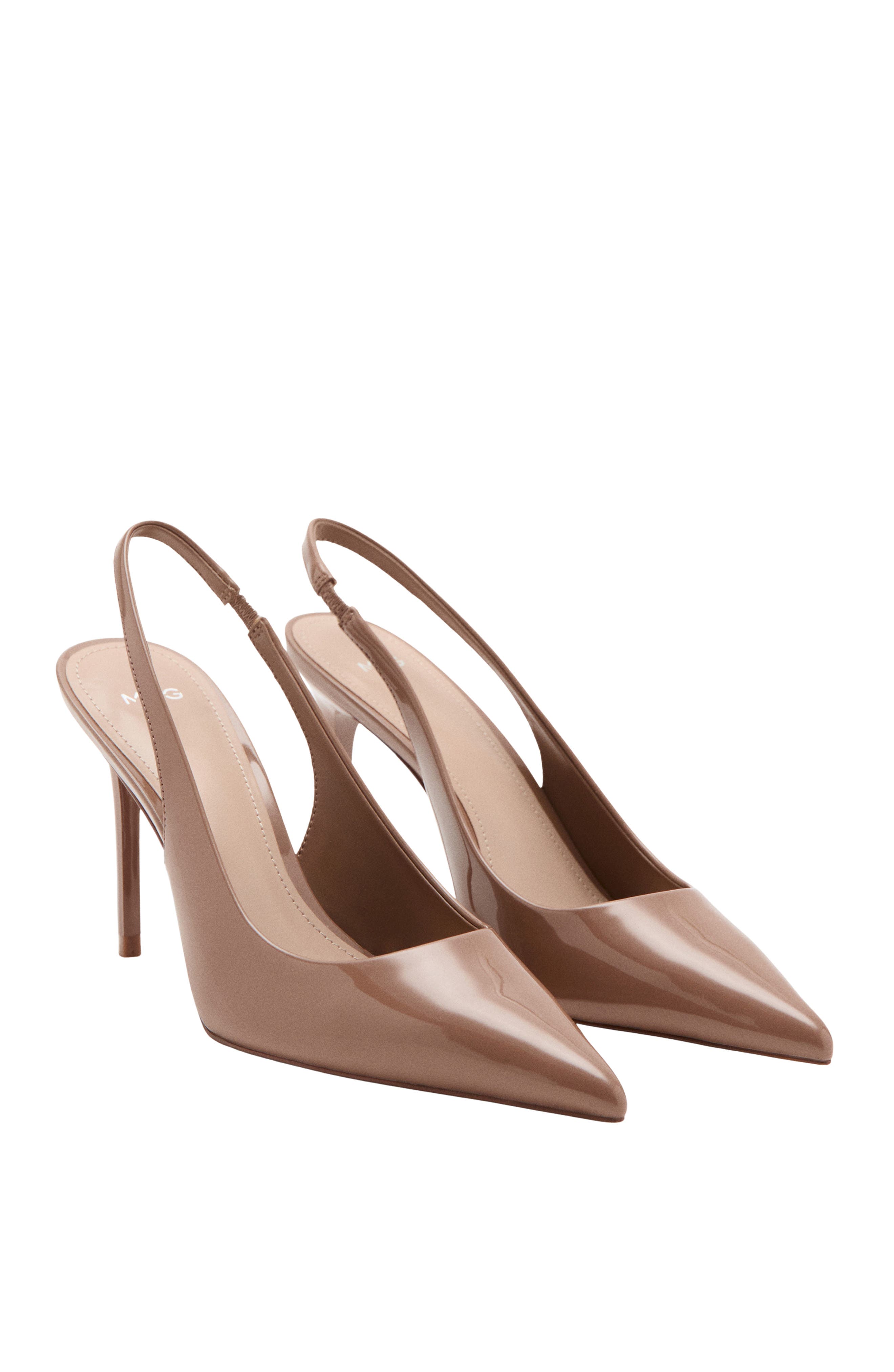Mica Pointed Toe Slingback Pump, Main, color, BEIGE