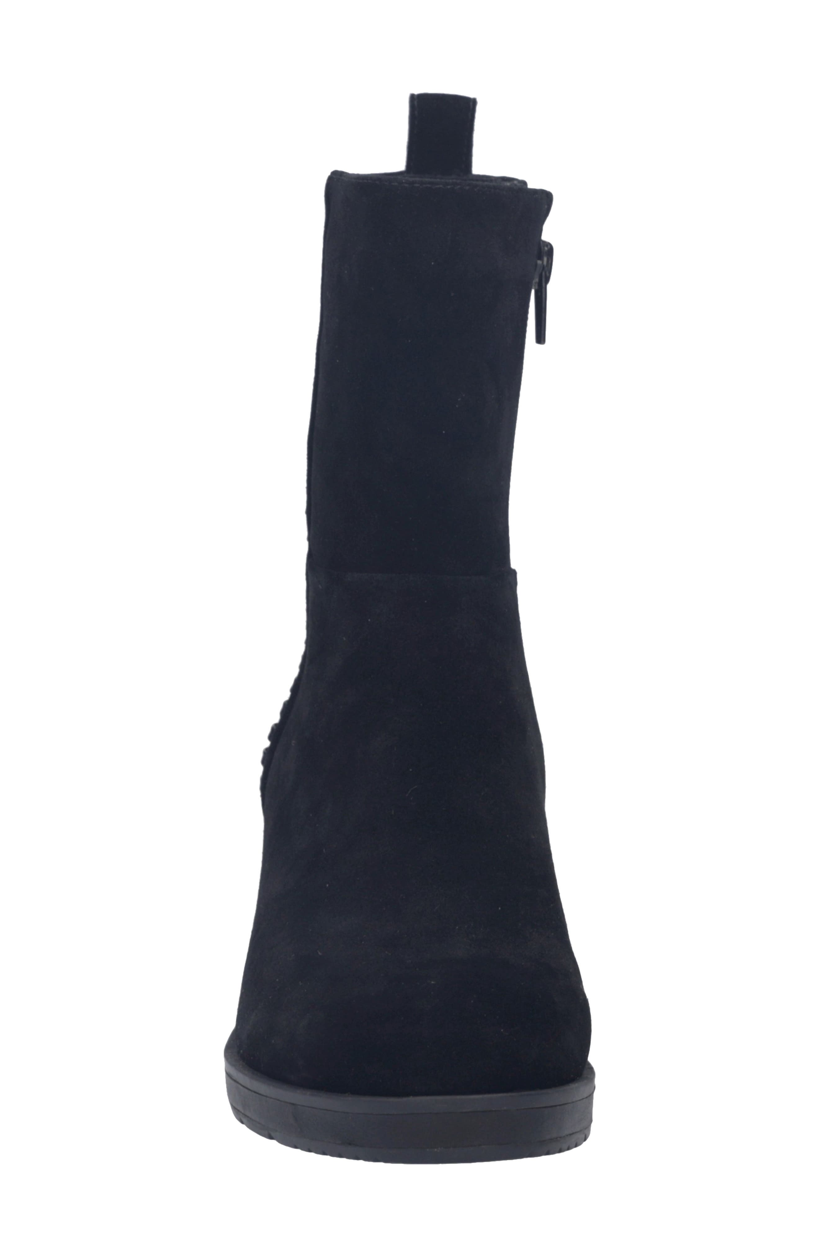 Gloria 10 Leather Bootie, Alternate, color, BLACK