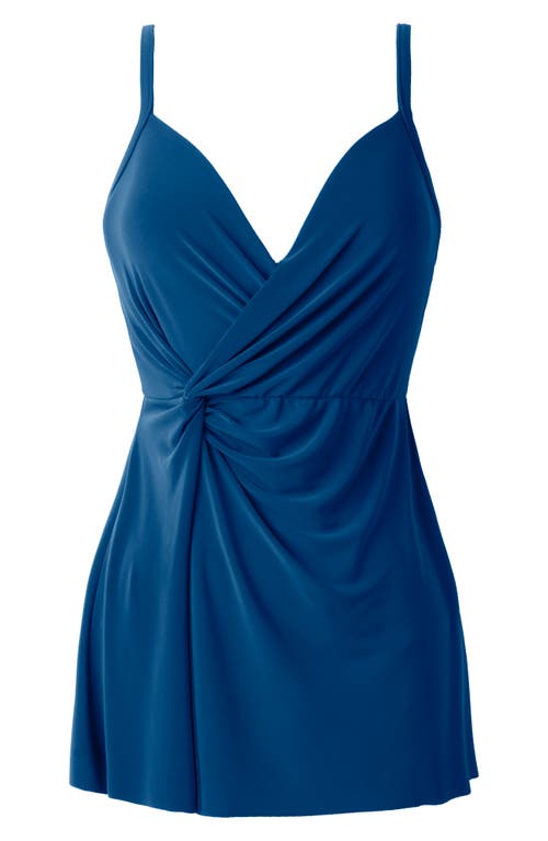 Miraclesuit ® Twisted Sister Adora Skirted One-piece Swimsuit In Blue