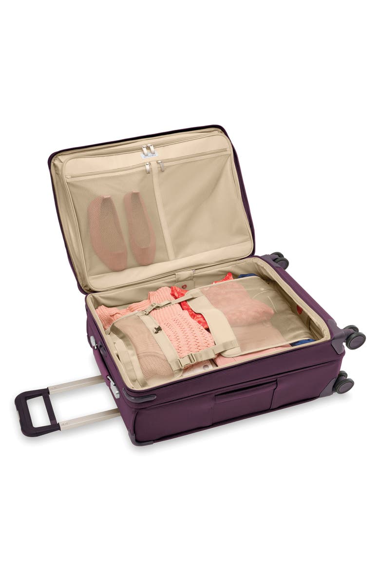 Baseline 26-Inch Medium Expandable Spinner Suitcase, Alternate, color, PLUM