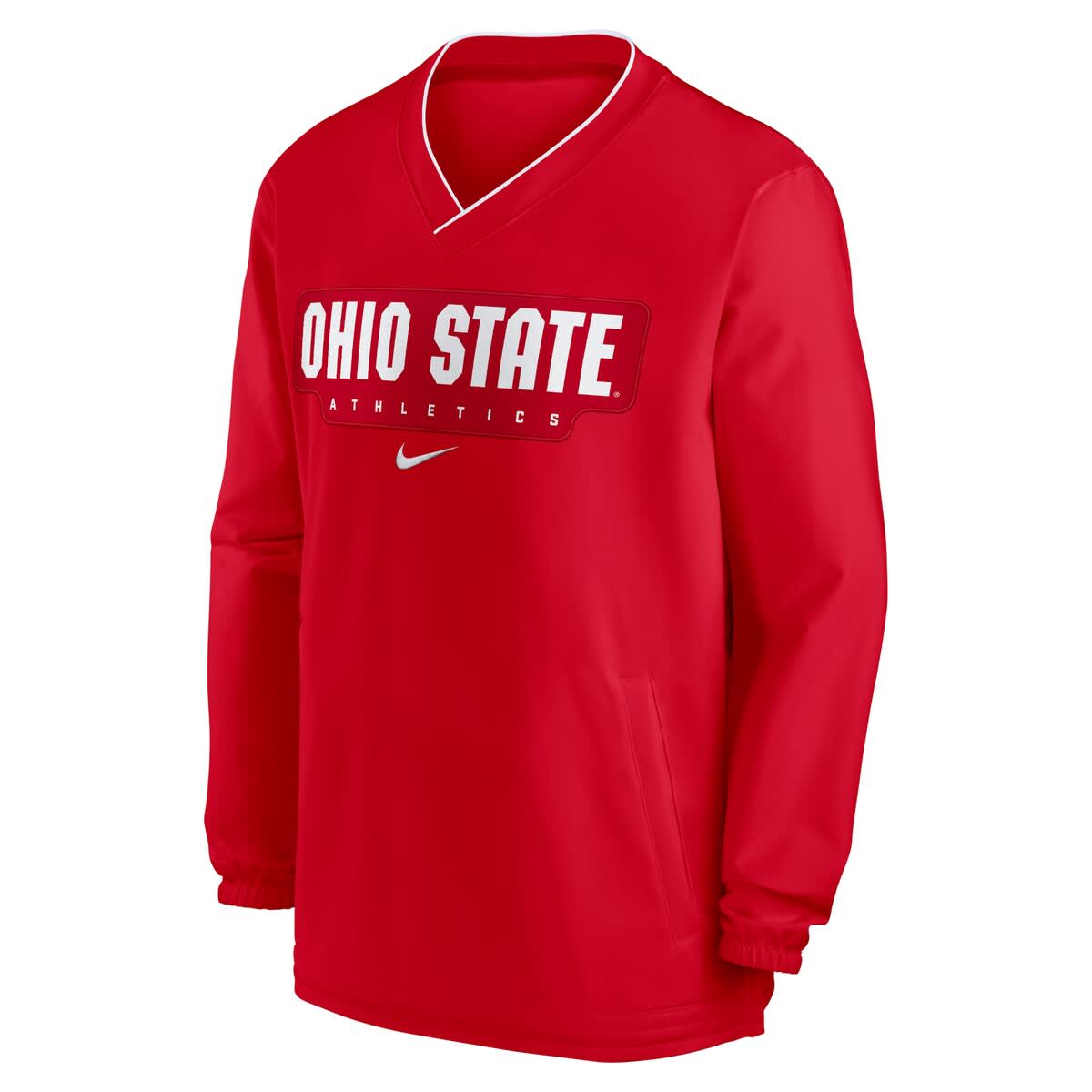Men's Nike Scarlet Ohio State Buckeyes 2024 Sideline Pullover Windshirt - image 2