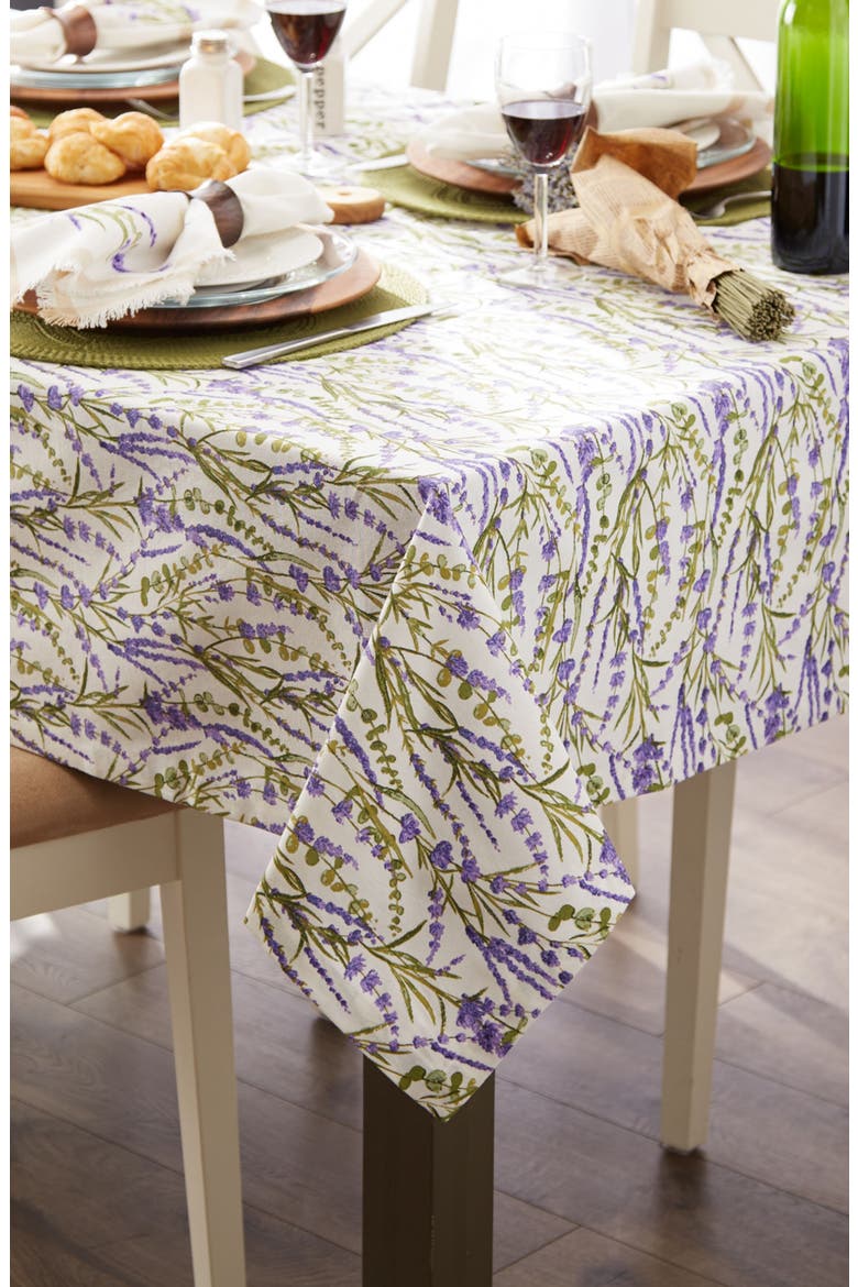 Lavender Fields Tablecloth, Alternate, color, PURPLE