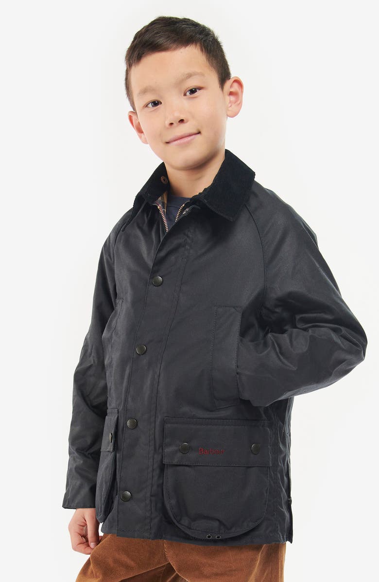 Barbour Kids' Bedale Waxed Cotton Jacket, Alternate, color, 