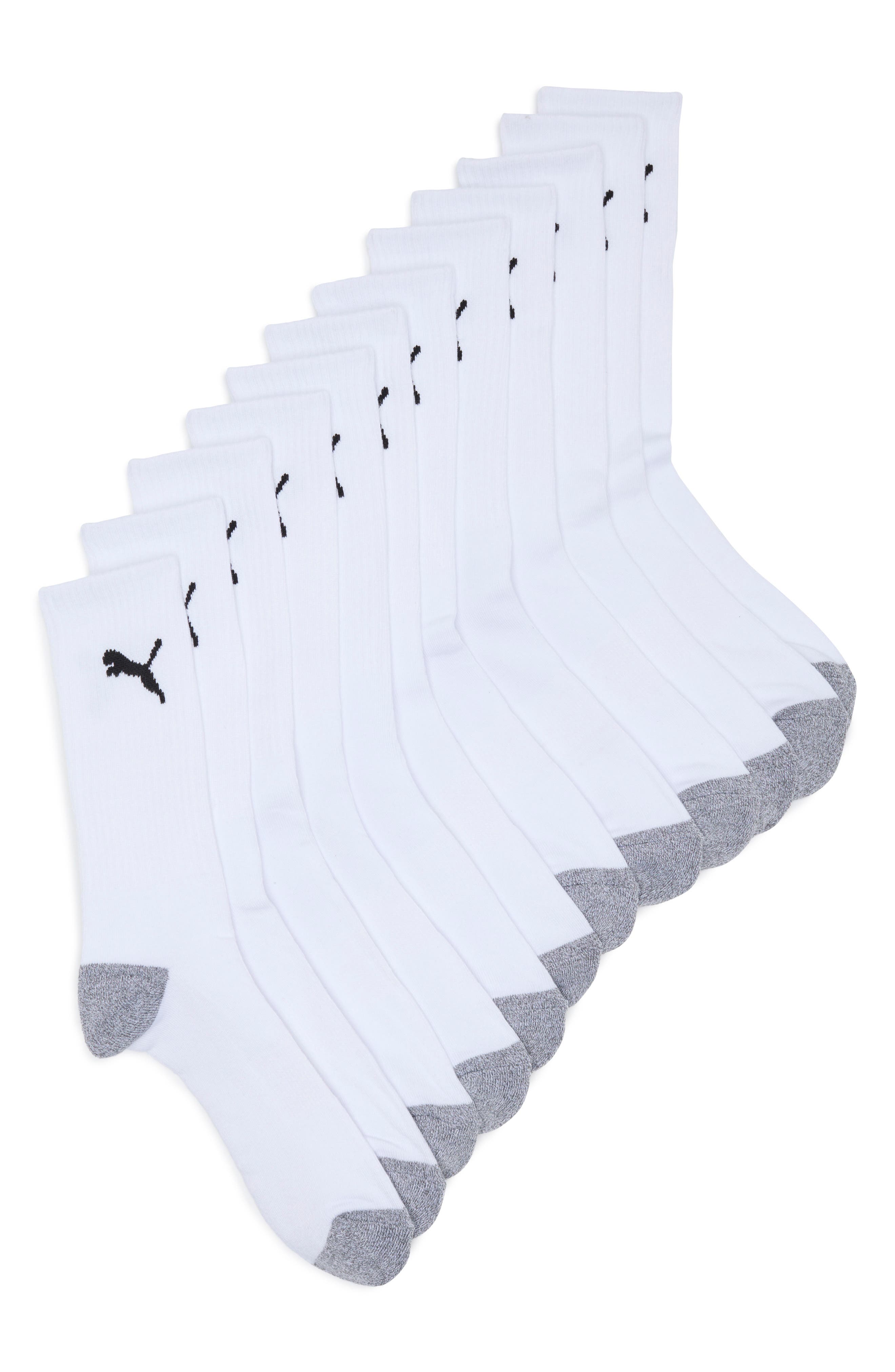 PUMA 6-Pack Terry Crew Length Socks