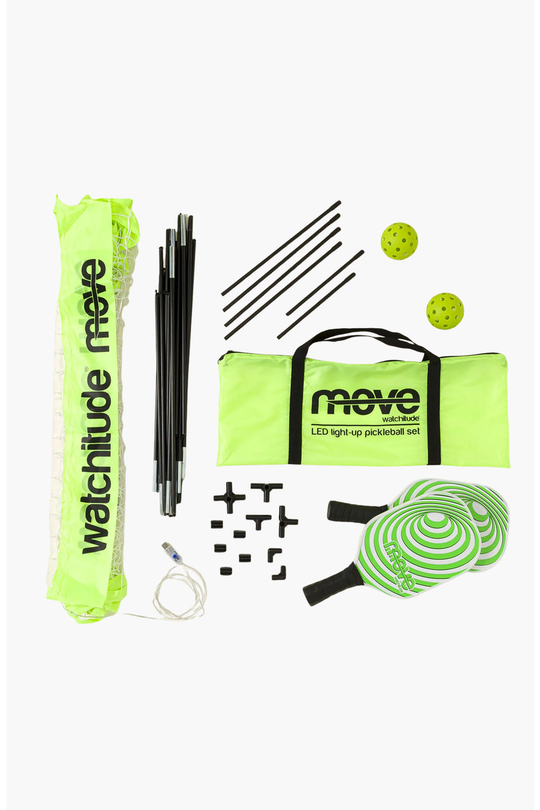 Kids Indoor/Outdoor Light-Up Pickleball Set, Main, color, Neon Green