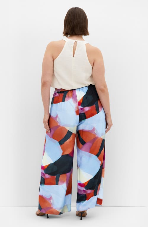 City Chic Aspect Level Print Wide Leg Pants