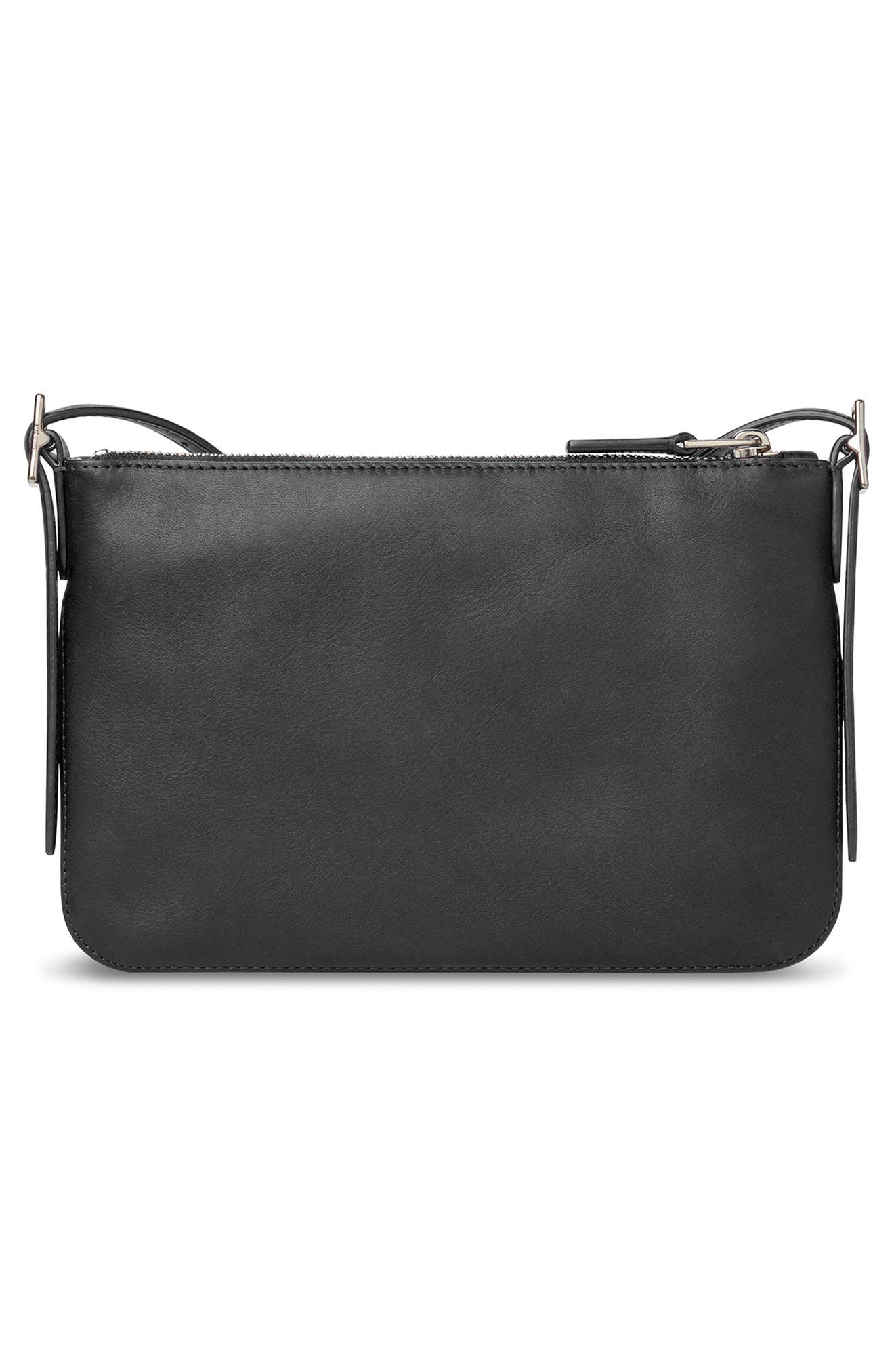 Shinola Small Bixby Accordion Leather Crossbody Bag, Alternate, color, Black