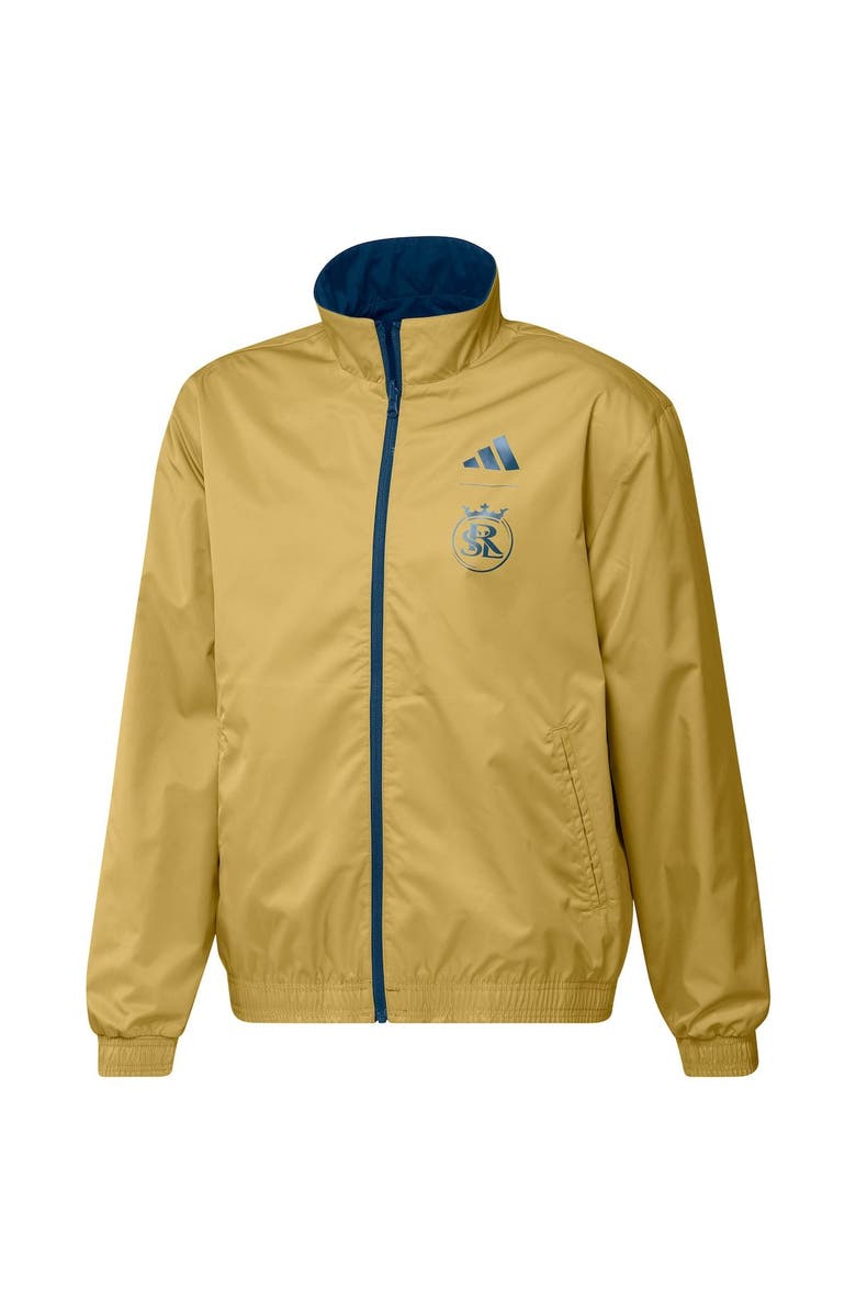 adidas Men's adidas Navy/Gold Real Salt Lake 2023 On-Field Anthem Full-Zip Reversible Team Jacket, Alternate, color, 