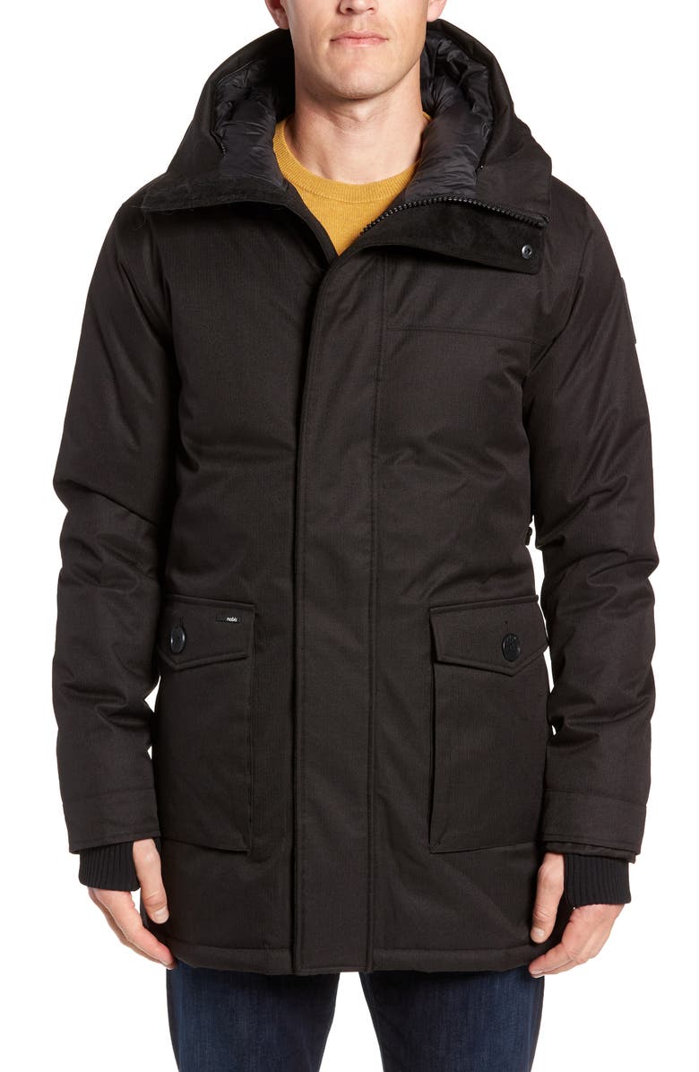 nobis Yves Windproof & Waterproof 650 Fill Power Down Parka with Genuine Coyote Fur Trim, Alternate, color,