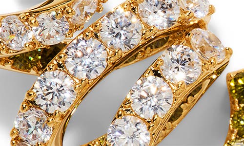 Nadri Bonne Anne Cubic Zirconia Ribbon Stud Earrings In Gold