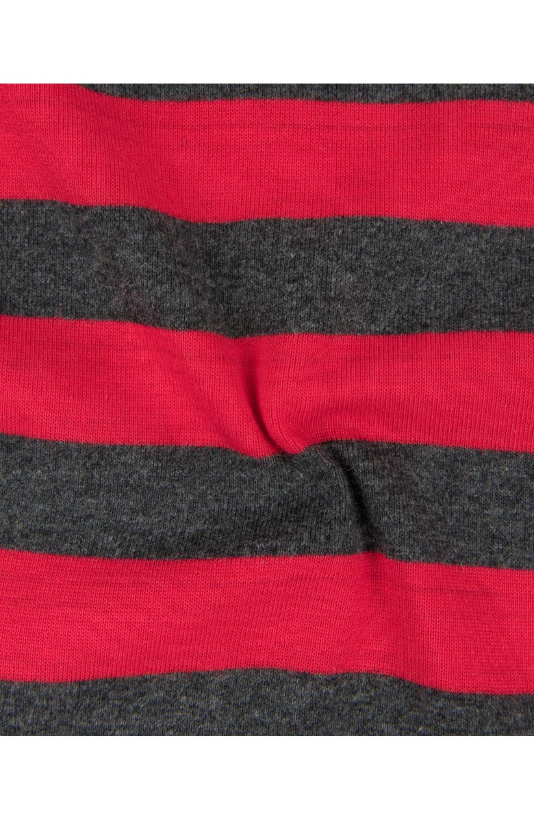 Leveret Cotton Two-Piece Pajamas, Stripes, Solids & Tie Dye, Alternate, color, Striped Red & Gray