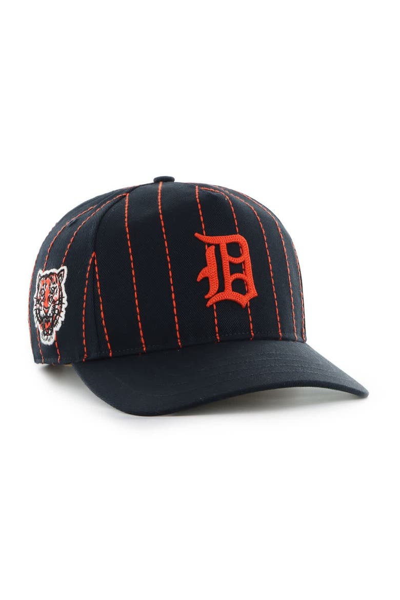 Men's '47 x Rawlings Navy Detroit Tigers Pinstripe Hitch Adjustable Hat, Main, color, Navy
