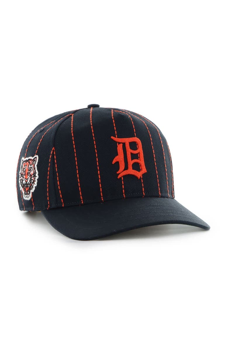 '47 Men's '47 x Rawlings Navy Detroit Tigers Pinstripe Hitch Adjustable Hat, Main, color, Navy