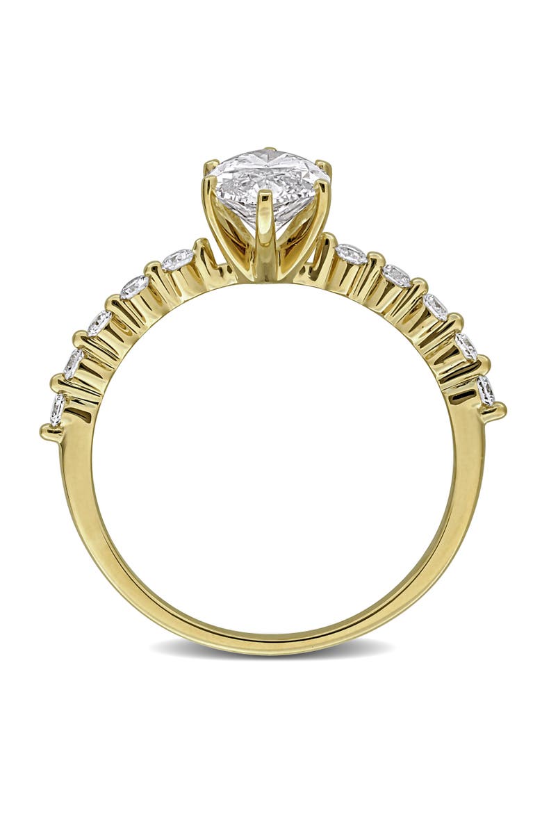 Lab Grown Diamond Marquise Engagement Ring 14k, Alternate, color, Yellow Gold