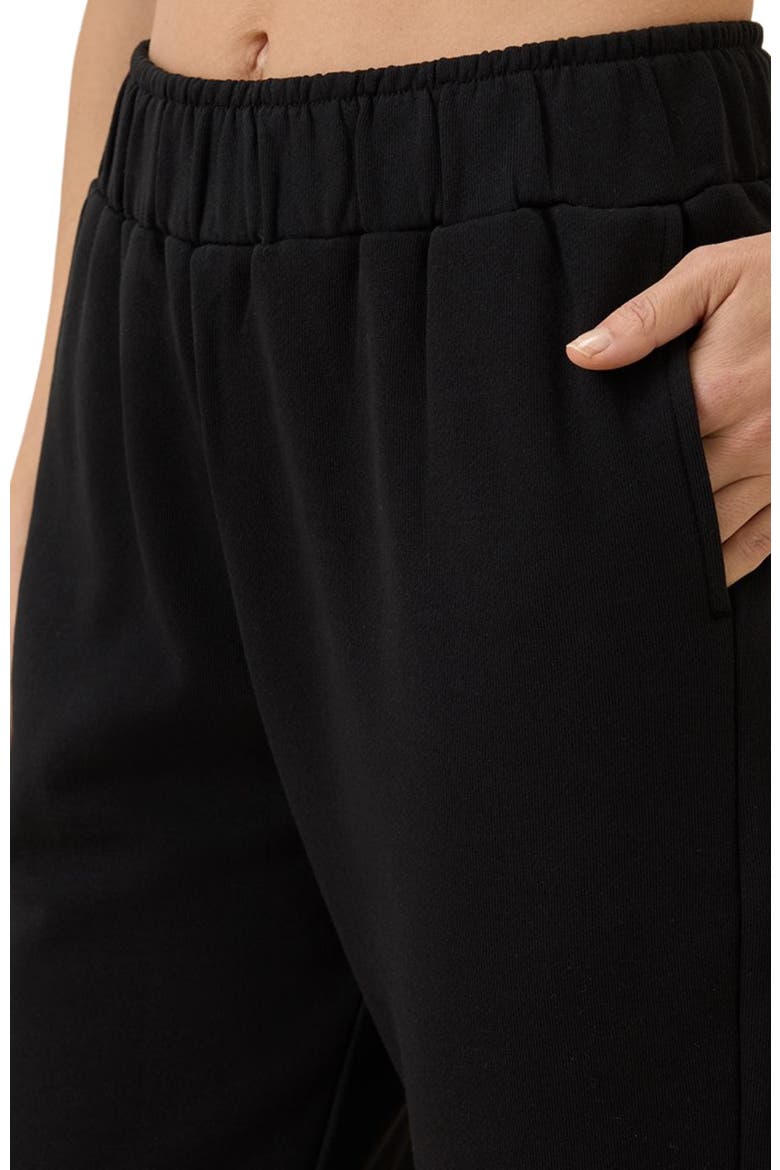 Organic Brushed Fleece Sweatpant, Alternate, color, Black