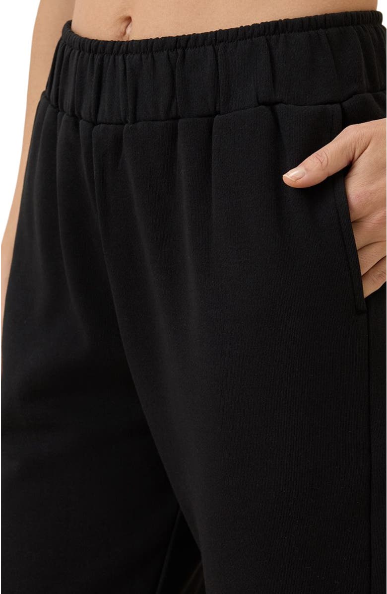 Pact Organic Brushed Fleece Sweatpant, Alternate, color, Black